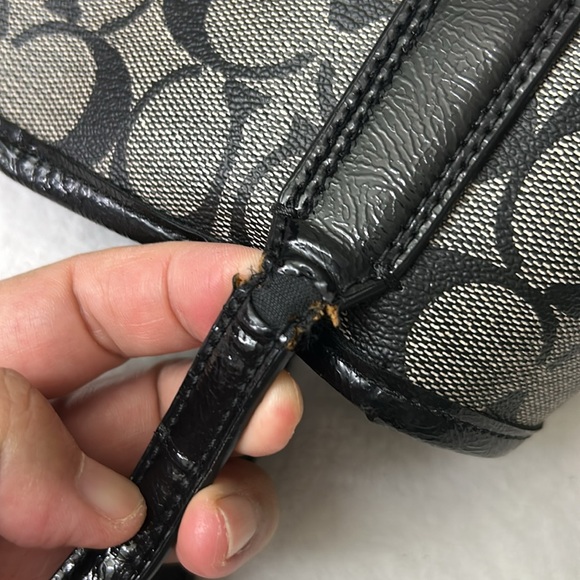 🖤COACH Signature black & gray tote or shoulder bag - Picture 12 of 14